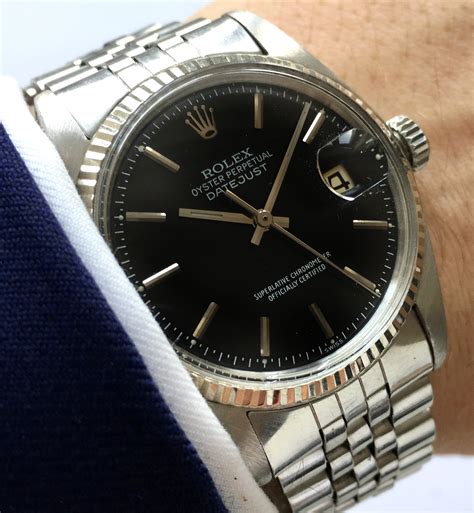 datejust rolex black|Rolex Datejust black dial vintage.